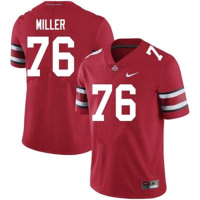 NCAA Ohio State Buckeyes Men's #76 Harry Miller Scarlet Nike Football College Jersey DSK8445PD